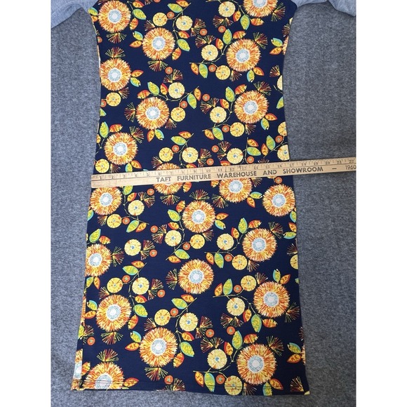 Lularoe Womens Julia Dress Pencil Raglan Sleeves Floral Fireworks Size S Small - Picture 9 of 14